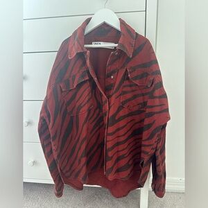 Zara oversized denim jacket size XS